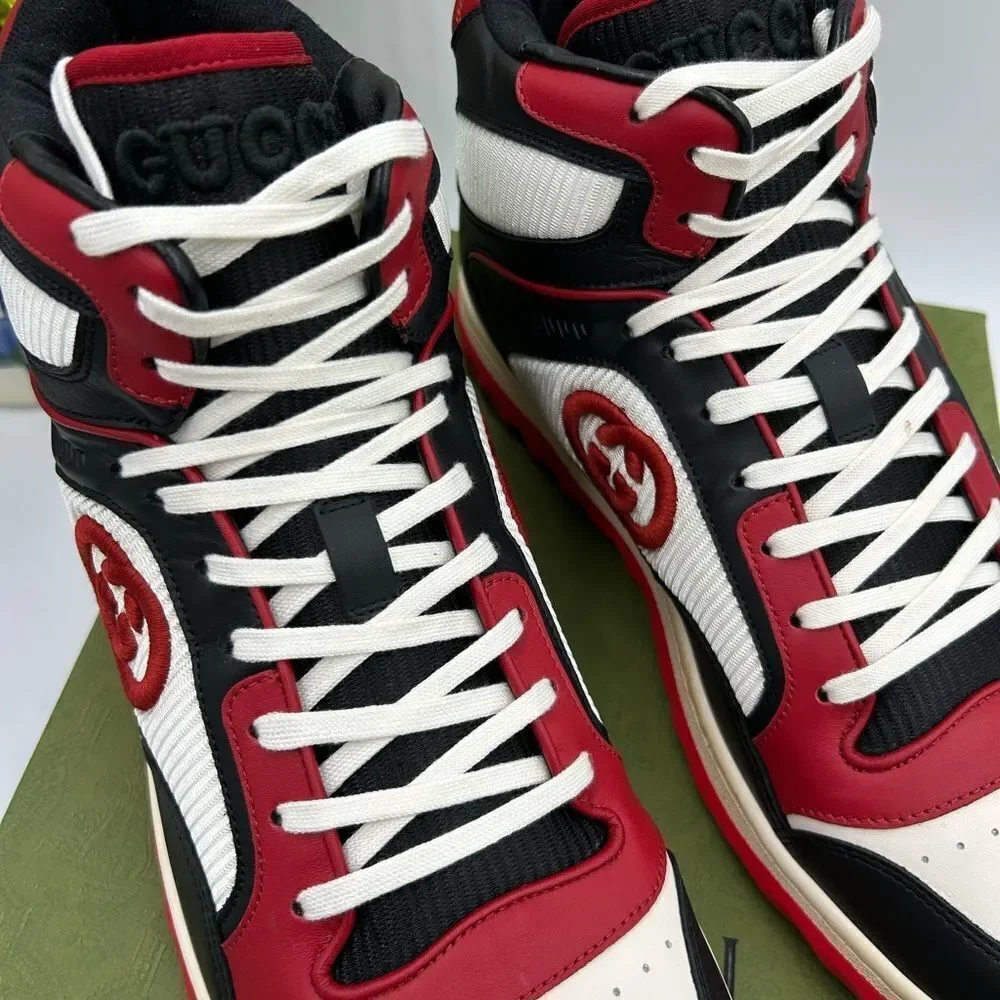 Men’s Gucci Mac 80 leather high top sneaker size 12.5 made in Italy